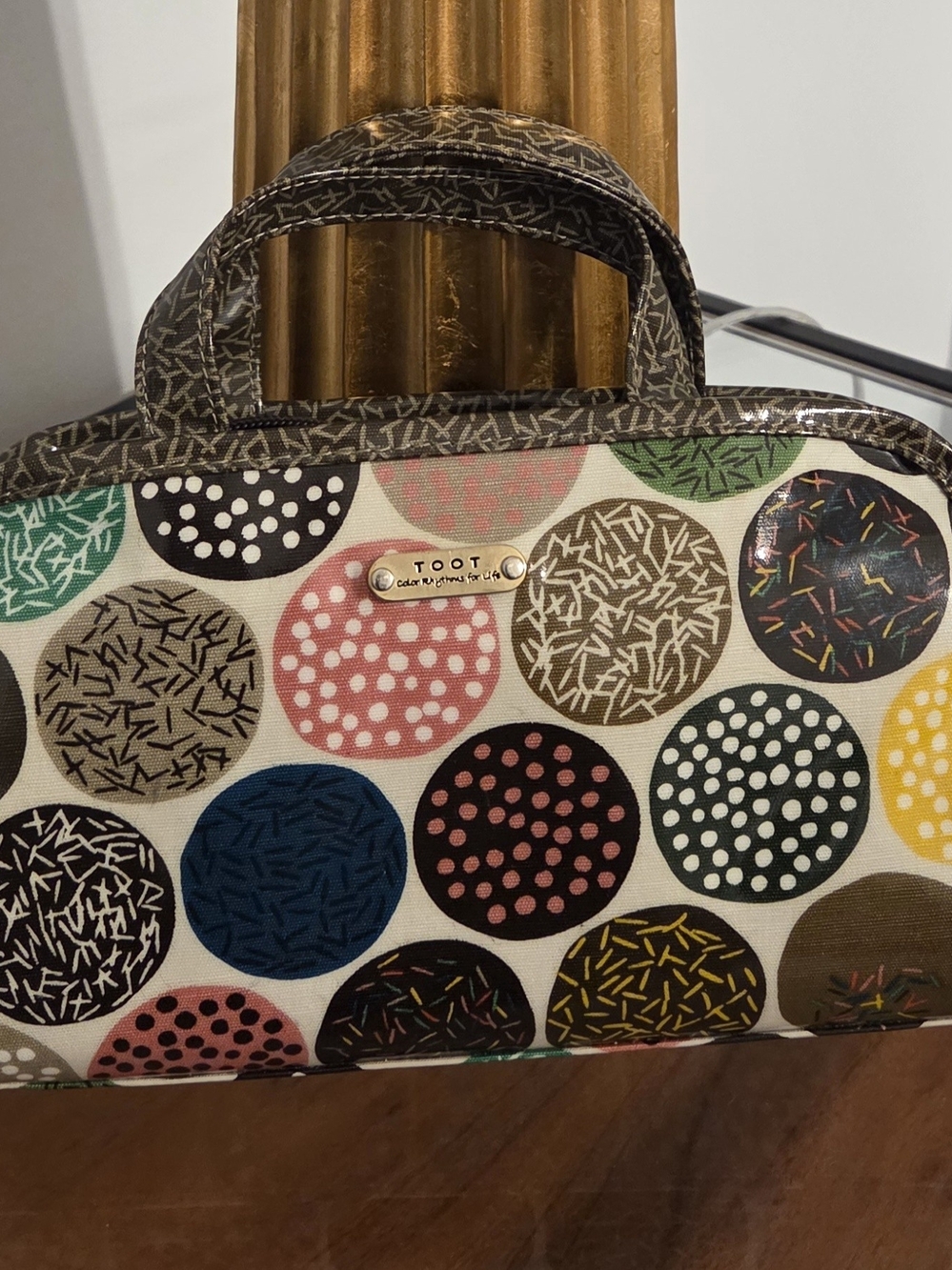 TOOT Multicolor Polka Dot Cosmetic Bag - Pink, Blue, Green, Yellow, Black